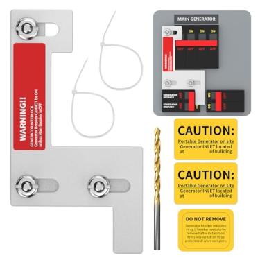 Imagem de Joinfworld Kit de intertravamento do gerador compatível com ITE, Murray, Gould, Thomas, Siemens e Betts, painéis de 150 ou 200 Amp, espaçamento de 3,8 cm entre o disjuntor principal e o gerador