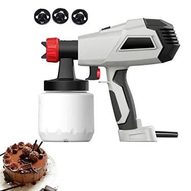 Imagem de YCWF Pistola de pulverização de chocolate, kit de aerógrafo para decoração de bolos, sobremesas, máquina de jateamento de areia, kit de pulverizador de bolo para fazer você mesmo, 700 ml