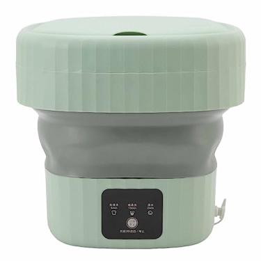 Imagem de Yctze 6L Mini Máquina de Lavar Dobramento Portátil - Compacto e Leve, Ideal para Meias e Roupas íntimas - Auto limpeza, Dreno Fácil, Sem Instalação Necessária (Plugue da UE)