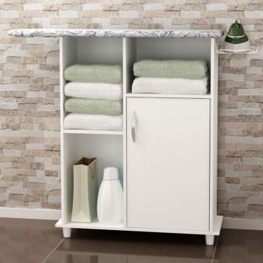 Imagem de Tábua de Passar Roupa 1 Porta Omega Branco New - Pnr Móveis