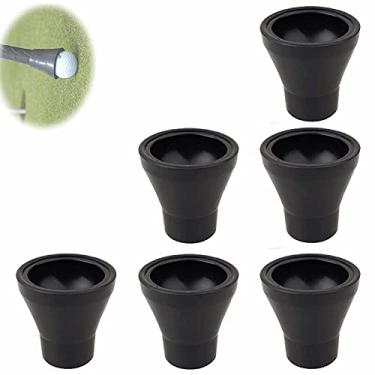 Imagem de Bola de golfe Pick Up Retriever Grabber Ferramenta de sucção de garra Putter Grip Finger Rubber Picker Round Pick Up Tool Ferramenta de acessórios de golfe leve/durável, preta, 6 peças