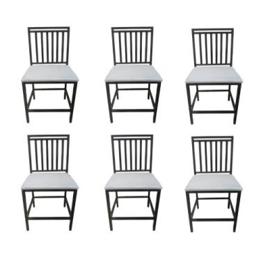 Imagem de Kit 6 Cadeiras Reforçada Para Cozinha E Sala Jantar Liane Branco - MOD