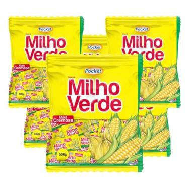 Imagem de Kit 6 PCs Bala Pocket Milho Verde C/500g