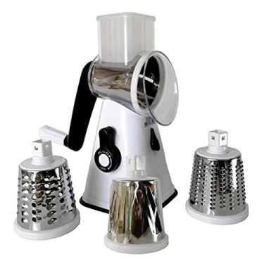 Imagem de RD Royal Cook Spirilizer Slicer, bandolim, ralador de queijo rotativo, fatiador de legumes com 3 lâminas branco