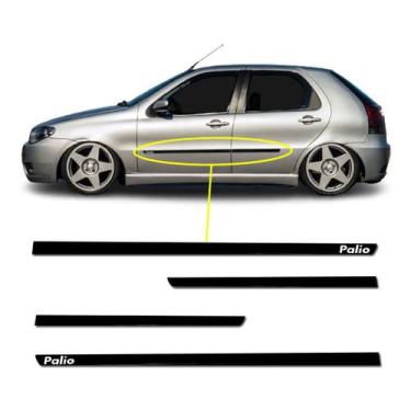 Imagem de Friso Lateral Slim Palio G1 G2 G3 G4 96/16 Kit Black (Preto Brilhante)