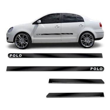 Imagem de Friso Lateral Largo Polo 2007 a 2023 Kit Black (Preto Brilhante) Adesi