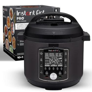 Imagem de Instant Pot Panela de pressão Pro 10 em 1, panela de cozimento lento, panela de arroz/grãos, vaporizador, refogado, sous vide, iogurte, esterilizador e aquecedor, 8 litros