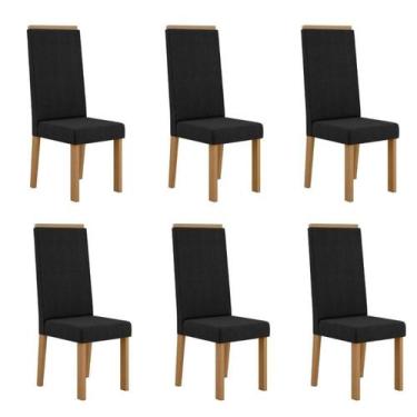 Imagem de Conjunto 6 Cadeiras para Sala de Jantar Nice Espaldar - Sonetto Móveis