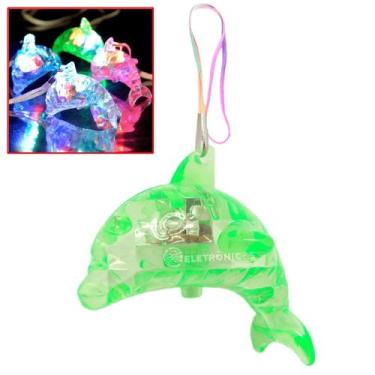 Imagem de Colar De Led Pisca Golfinho Super Festas Neon Iluminada XM21150GO - IT