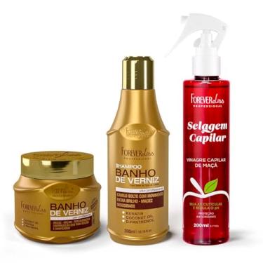Imagem de Kit Banho de Verniz e Vinagre de Maçã Forever Liss