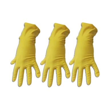 Imagem de Luva De Látex Confort Látex Amarela Danny G Kit 3