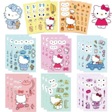 Imagem de 24Pcs Cute Anime Stickers, Mixed & Matched with 8 Designed Cartoon Sticker (3 of Each) for Party Decoration, Reward, Decor, Gift Idea