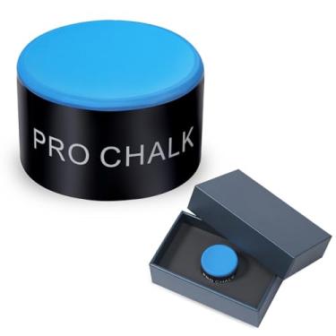 Imagem de zunzingy Giz de bilhar – 1 pacote de giz premium para sinuca, 8 bolas, 9 bolas, textura fina, baixo resíduo, desempenho de longa duração para fotos precisas