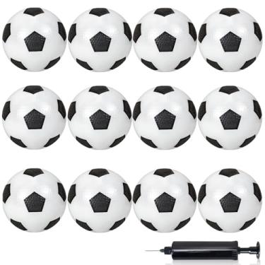 Imagem de Ynanimery Pacote com 12 mini bolas de futebol para crianças, bola de futebol pequena de 10 cm para piscina, praia, jardim, esportes, jogos, artigos de festa, mini bolas clássicas infláveis para jogos