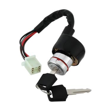 Imagem de SING F LTD Interruptor de ignição de 3 velocidades de 6 pinos com chave adequado para muitas motocicletas e quadriciclos diferentes