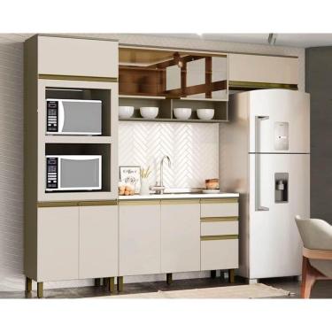 Imagem de Cozinha Completa Connect 4 Peças (2aéreo+1paneleiros+1balcão) S/pia Cpt98 Duna/cristal - Henn