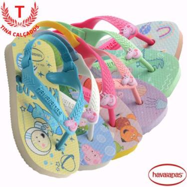 Imagem de Chinelo Havaianas Baby Infantil - Peppa Pig, Amarelo, 17/18