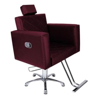 Imagem de Cadeira Evidence Reclinável Hidráulica estrela Para Salão Bordo 3D - M