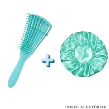 Imagem de Kit de beleza uma Escova polvo e Touca cetim - Variedades 
