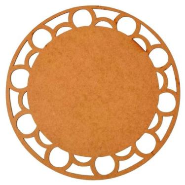 Imagem de Sousplat em MDF Cru Arabesco 35cm - MDF 3mm - Kit C/ 12 Unid. - LENOBR