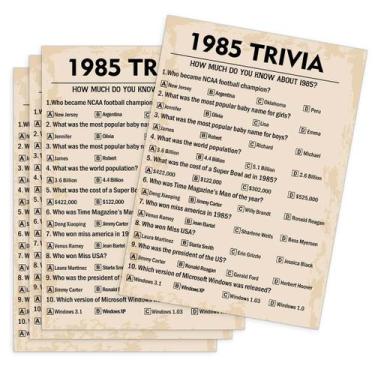 Imagem de Party Game 1985 Trivia 40th Birthday Party Adults Pack 30 - QUPT