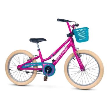 Imagem de Bicicleta Lovely Aro 20 Rosa Infantil Aro de Alumínio com Cesta