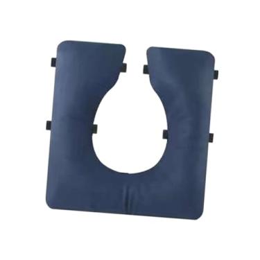 Imagem de OIIBWQ Almofada para assento de vaso sanitário, almofada para assento de vaso sanitário portátil para idosos, para acampamento, à prova d'água com tiras, Buraco de Cabaça