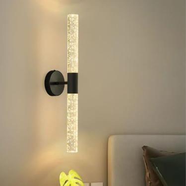 Imagem de GZZBMY Candeeiros de parede LED para interior moderno estilo nórdico arandelas de parede de alumínio tira longa arte bolha quarto lâmpadas de parede para sala de estar corredor escadas decoração de