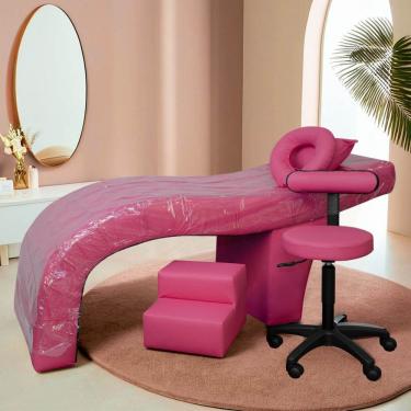 Imagem de Maca Estética Charme + Mocho + Escada + Capa Plástica Corino - SOFA STORE