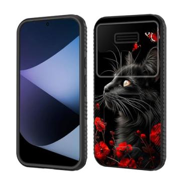 Imagem de wiaekosef Capa para Pixel 10 Pro XL, capa de lente de câmera deslizante integrada, proteção resistente à prova de choque, capa de camada dupla para Google Pixel 10 Pro XL 6,8 polegadas 2025, flores e