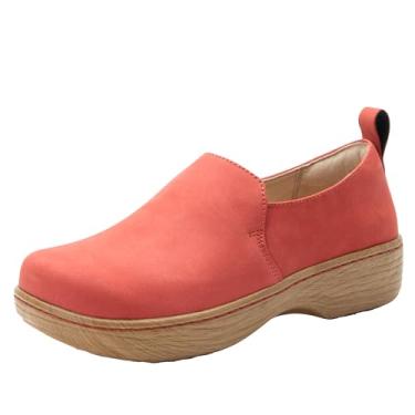 Imagem de Tamanco feminino Alegria Origin Orygin couro de grão de madeira sem cadarço, Tulipa, 10.5-11 Wide