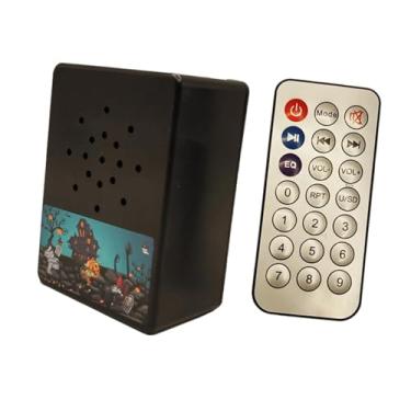 Imagem de IEUDNS Reprodutor de som de Halloween, reprodutor de efeitos sonoros de terror, decoração de festa de quintal, caixa de som com música de Halloween