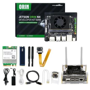 Imagem de Yahboom Jetson Orin NX 16GB com até 200X o desempenho do kit de desenvolvimento Jetson Nano IMX219 77° Câmera para robôs Drones ROS Programming Courses (Orin NX 16GB Camera Advanced Kit)