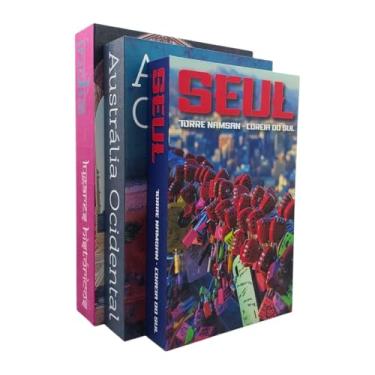 Imagem de FWB Conjunto Livro Caixa Decorativo Porta Objetos Europa Home - 3 Caixas Decorativas - Moderno - Caixa Decorativa - 17,3cm x 27,1cm X 5,5cm, 15,2cm X 25,1cm X 4,7cm, 13,3cm X 23,3cm X 3,8cm