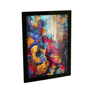 Imagem de Quadro Decorativo Grafite Violão Arte De Rua Banksy Decoração Poster Quarto Sala