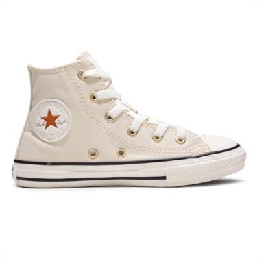 Imagem de Tênis Converse Chuck Taylor All Star Juvenil Summer Metals Cano Alto (Bege/Branco, BR, Criança de 9 a 12 anos, Numérico, 29)