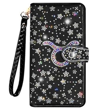 Imagem de LIFUTOPIA Carteiras de estrela de strass brilhantes - Bolsa clutch de pulso brilhante com glitter, Touro brilhante
