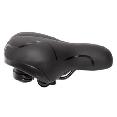 Imagem de Selim de Bicicleta Confortavel Banco Bike Grande Com Refletor Macio Preto