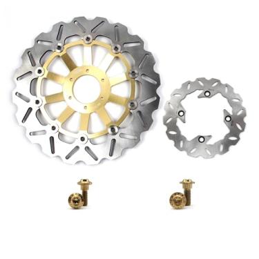 Imagem de Arashi Discos de freio dianteiros traseiros rotores com parafusos de montagem para Honda CB250F Hornet 250 1997-2018, acessórios de substituição de motocicleta