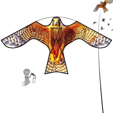 Imagem de Pipa Águia Amarela De 47 Polegadas Para Espantar Pássaros Em Jardins, 