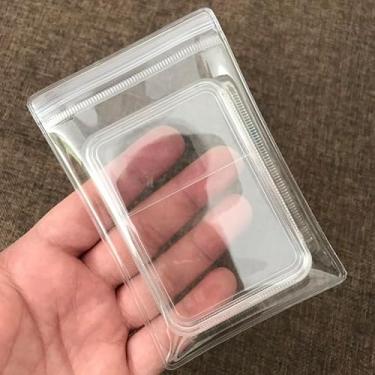 Imagem de SUBGIU Bolsas de joias antimanchas de PVC transparente para armazenamento de joias com zíper embalagem de plástico para brincos (100 peças, bolsa de brincos grande transparente antimanchas, 7 x 10 cm)