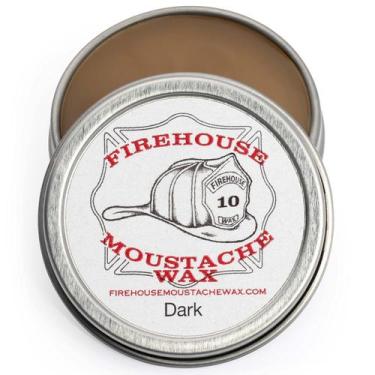 Imagem de Lata Moustache Wax Firehouse DARK de 30 ml (1 onça) para barba e bigod