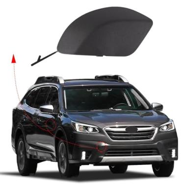 Imagem de Tampa do gancho de reboque do para-choque dianteiro do carro, tampa do olhal de reboque adequada para Subaru Outback 2020 2021 2022 57731AN01A (preto fosco, lado direito do passageiro)