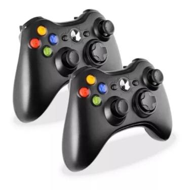 Imagem de Kit 2 Controles Jogos Xbox360 Sem Fio Bluetooth Competição