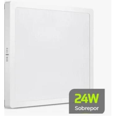 Imagem de Luminária painel led sobrepor quadrado 24w 3000k luz branca quente lum