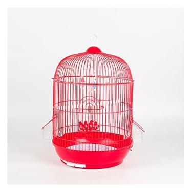 Imagem de Gaiola de pássaro grande de ferro forjado Thrush periquito gaiola cotovia estorninho gaiola de reprodução pequena gaiola de pássaro 25 ninho de pássaro (cor: B)