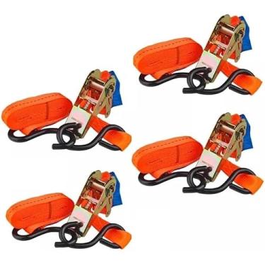 Imagem de Catraca com Cinta de Amarração 4,5m 500kg Para Cargas Motos Barcos Carrocerias e Carretinhas Móveis