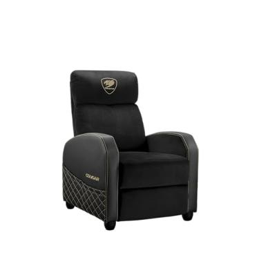 Imagem de Poltrona Gamer Cougar Ranger Elite Preto e Dourado Veludo até 135Kg CGR-RAE-GLB
