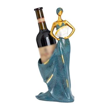 Imagem de GRFIT Ganchos de pesca para meninas dançantes, suporte de garrafa de vinho, rack de vinho decorativo para mesa de bar, armário de vinho, decoração de casa artesanato anzóis de peixe (cor: B)