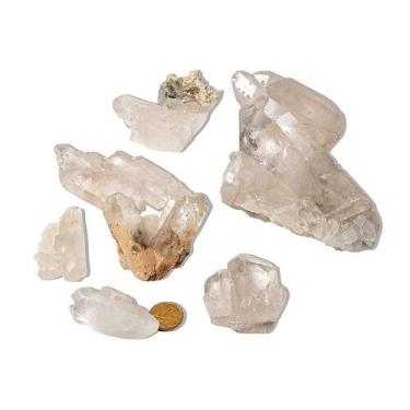 Imagem de Drusa de Cristal Quartzo Hialino Natural Bruto - 1 Kg - CristaisdeCurv